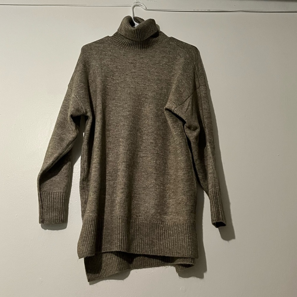Small taupe sweater dress